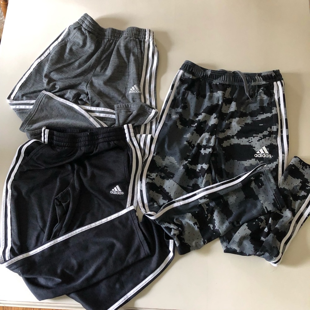 Bundle of three adidas joggers youth L (13-14)